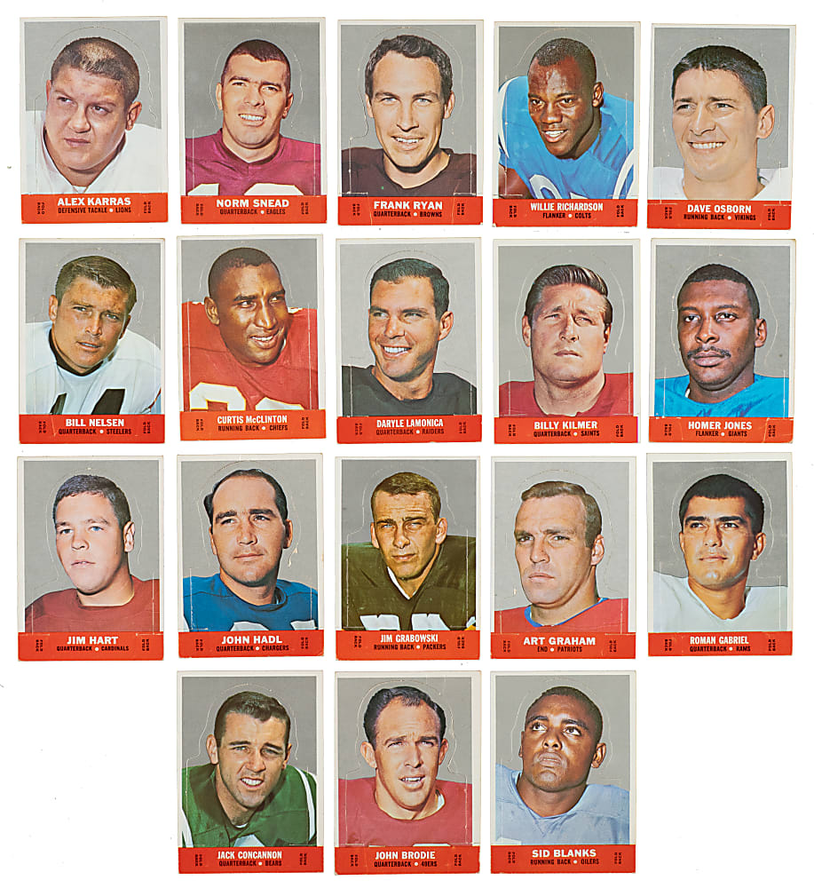 1968 Topps Stand-Ups Football Complete Set (22)