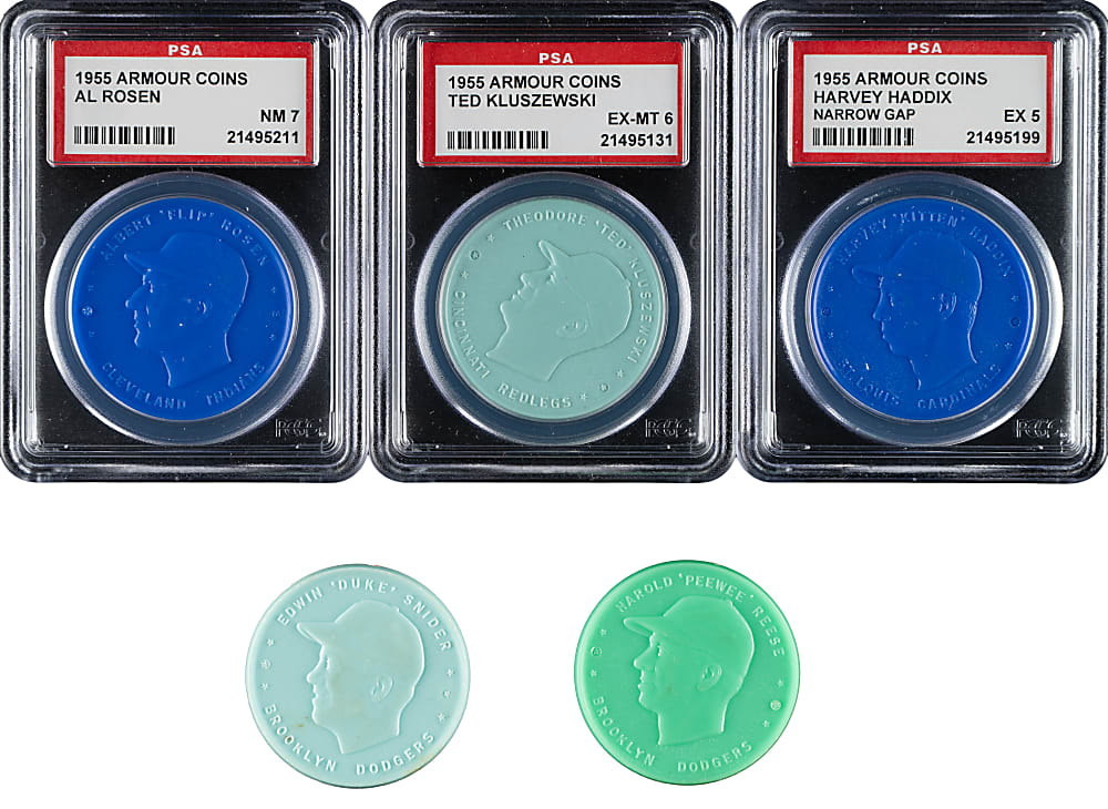 1955 Armour Coins Complete Set (24) Including Six PSA-Graded Coins