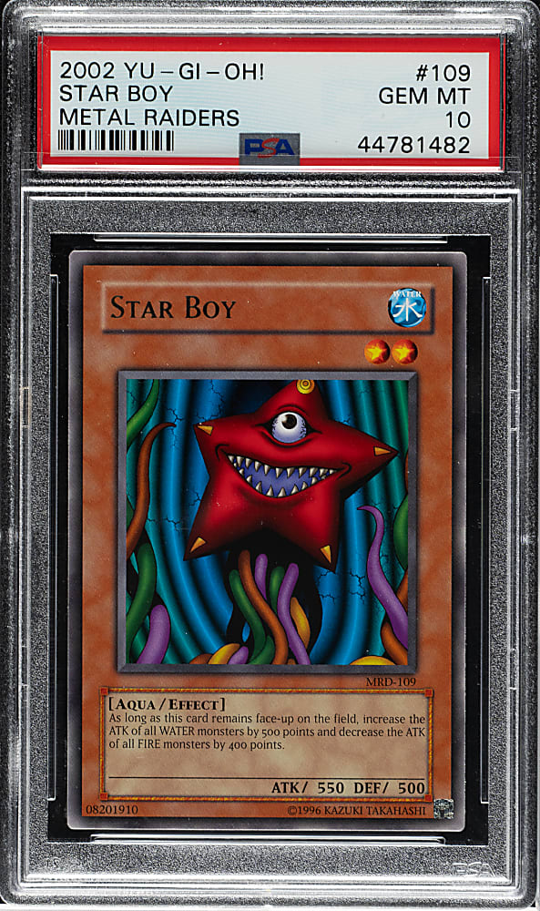 2002 Yu-Gi-Oh! Metal Raiders #109 Star Boy Rare PSA GEM MINT 10