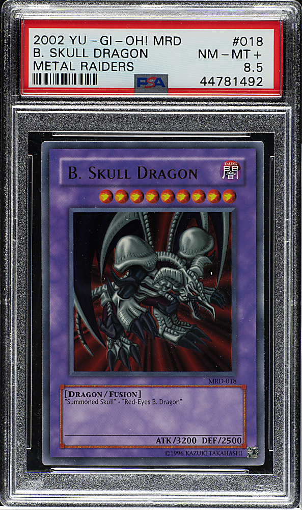 2002 Yu-Gi-Oh! Metal Raiders #018 B. Skull Dragon Ultra Rare Holographic PSA NM-MT+ 8.5