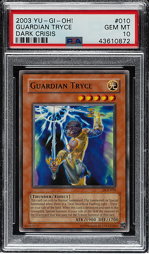 2003 Yu-Gi-Oh! Dark Crisis #010 Guardian Tryce Rare PSA GEM MINT 10