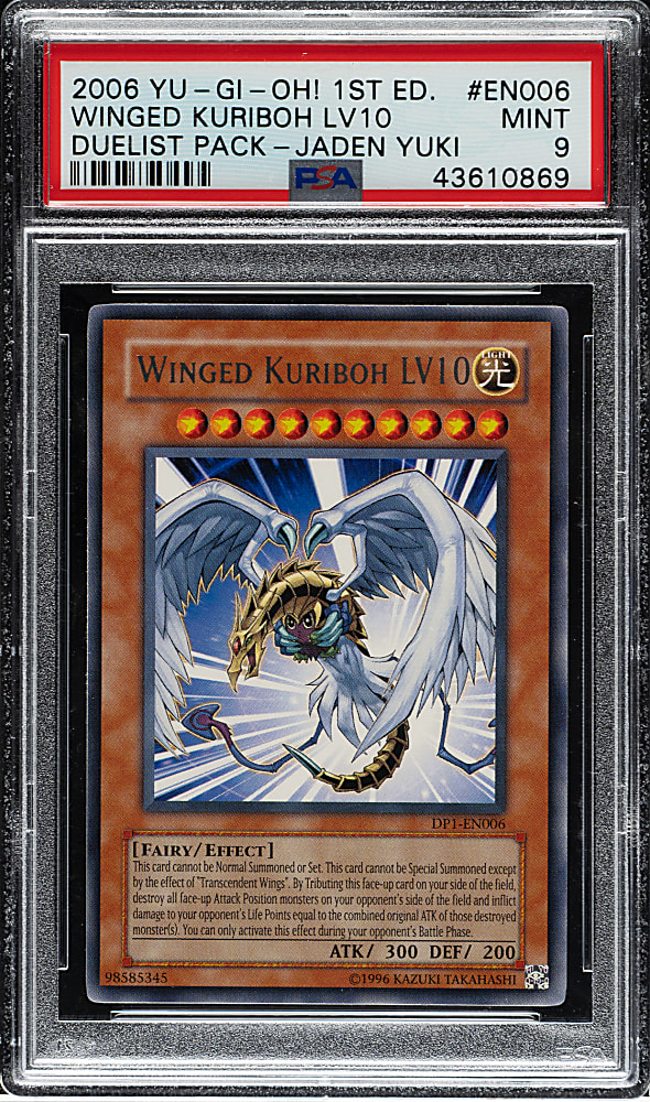 2006 Yu-Gi-Oh! Duelist Pack - Jaden Yuki #EN006 Winged Kuriboh Lv10 Rare PSA MINT 9