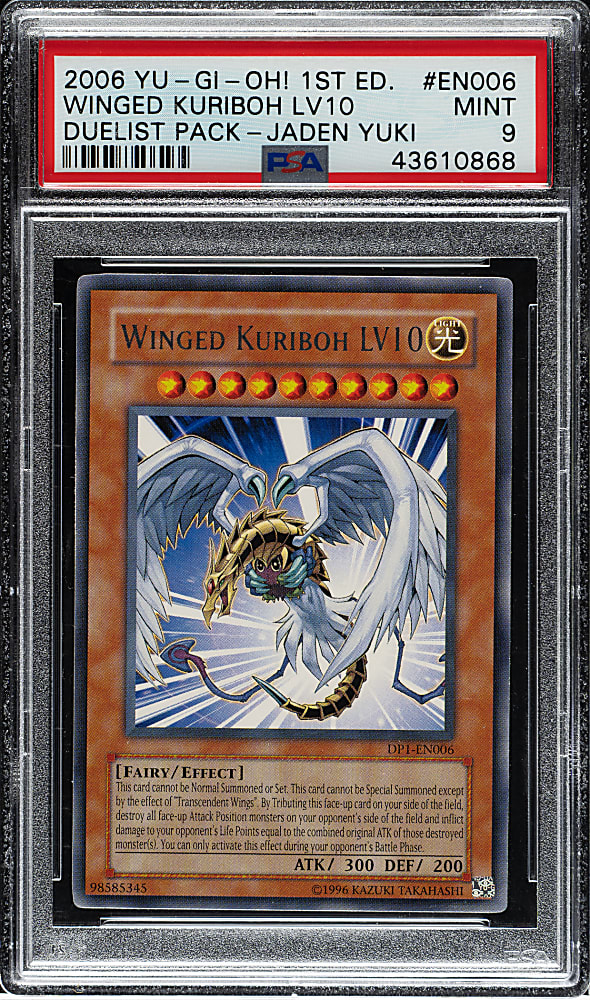 2006 Yu-Gi-Oh! Duelist Pack - Jaden Yuki #EN006 Winged Kuriboh Lv10 Rare PSA MINT 9