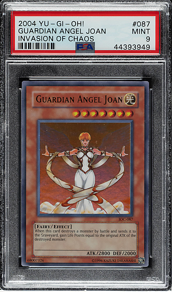 2004 Yu-Gi-Oh! Invasion of Chaos #087 Guardian Angel Joan Ultra Rare Holographic PSA MINT 9