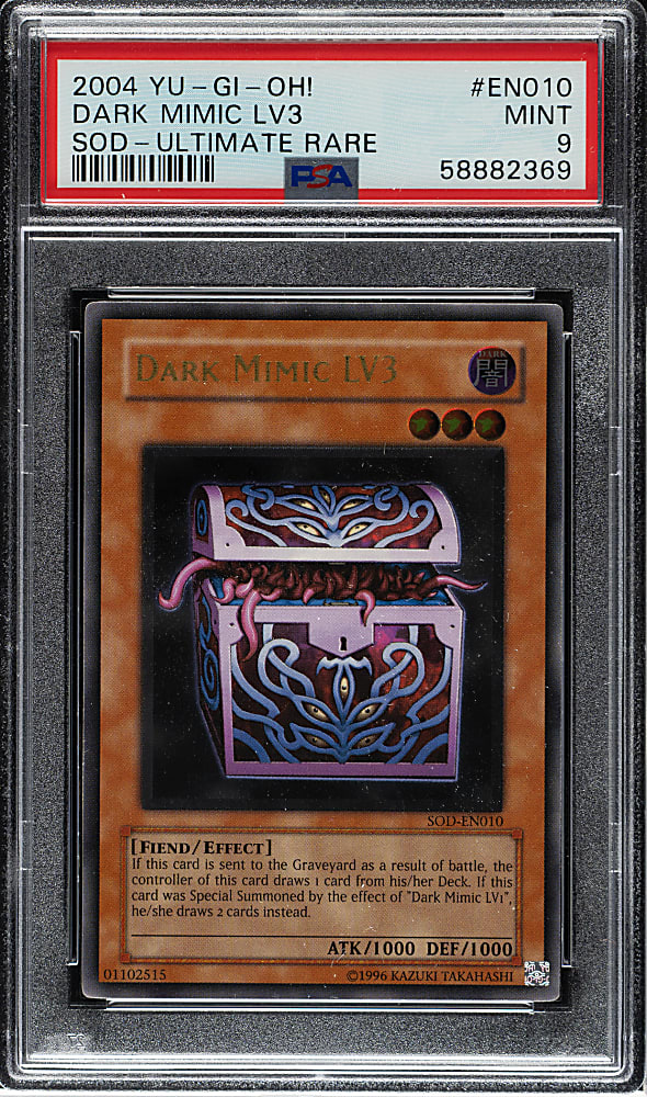 2004 Yu-Gi-Oh! Soul of The Duelist #EN010 Dark Mimic Lv3 Ultimate Rare PSA MINT 9