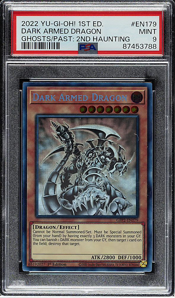 2022 Yu-Gi-Oh! Ghosts From The Past 2nd Haunting #EN179 Dark Armed Dragon Ghost Rare PSA MINT 9