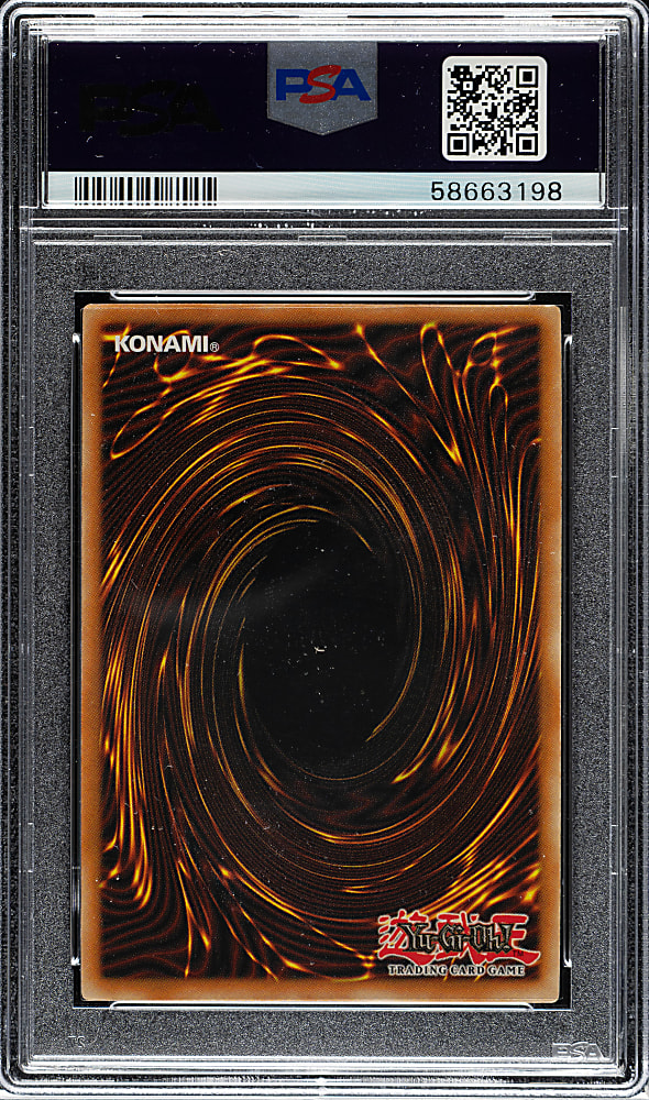2003 Yu-Gi-Oh! Labryrinth of Nightmare #050 Mage Power Ultra Rare Holographic PSA NM-MT 8