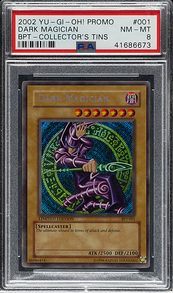 2002 Yu-Gi-Oh BPT - Collector's Tin Promo #001 Dark Magician Holographic PSA NM-MT 8