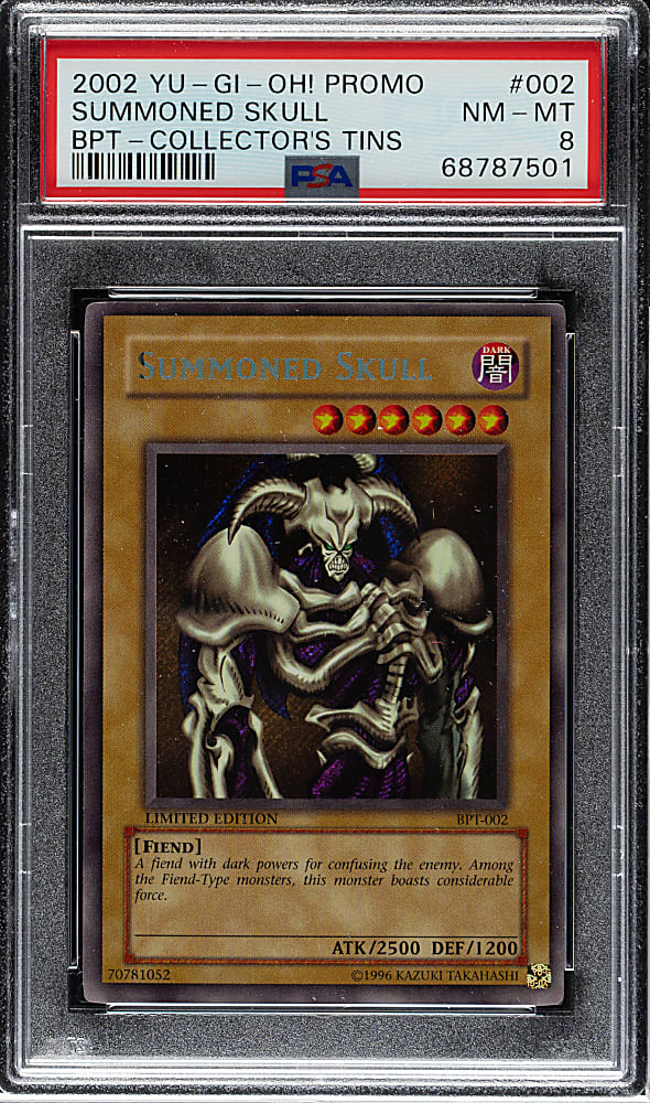 2002 Yu-Gi-Oh BPT - Collector's Tin Promo #002 Sumoned Skull Holographic PSA NM-MT 8