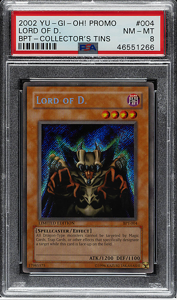 2002 Yu-Gi-Oh BPT - Collector's Tin Promo #004 Lord of D. Holographic PSA NM-MT 8