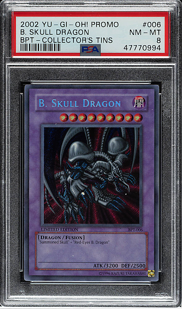 2002 Yu-Gi-Oh BPT - Collector's Tin Promo #006 B. Skull Dragon Holographic PSA NM-MT 8