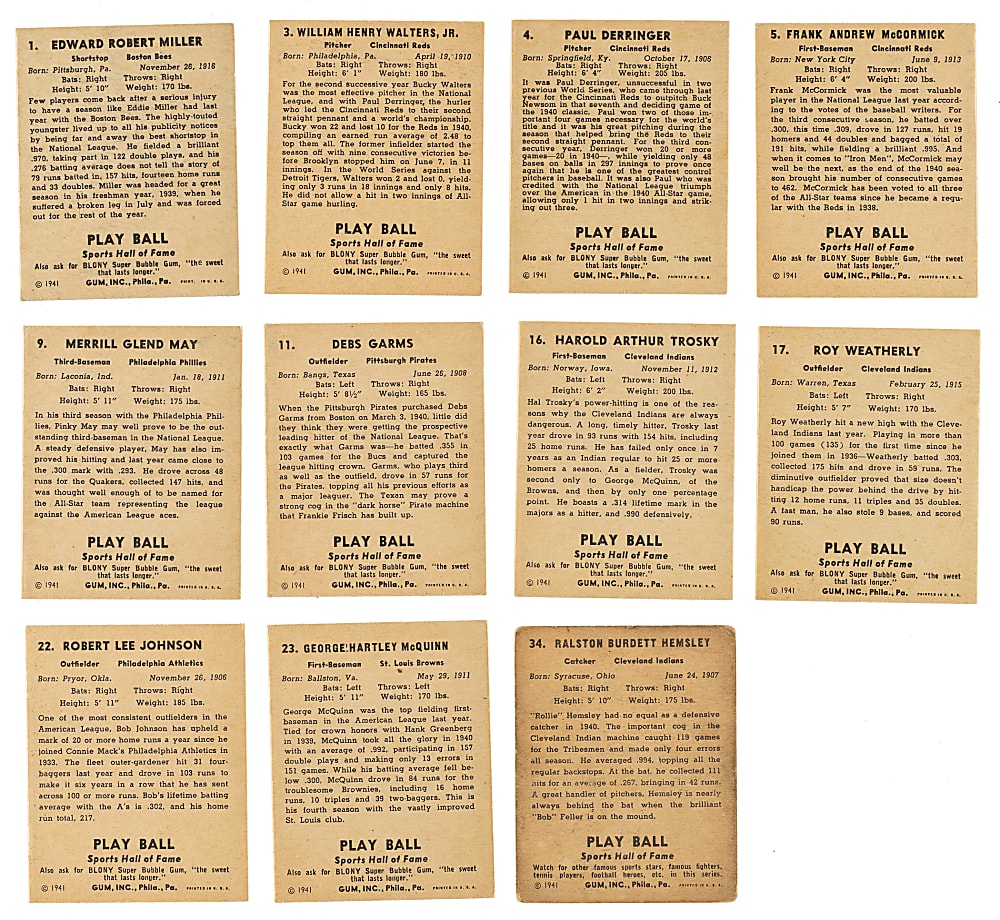 1941 R336 Play Ball Collection (15)