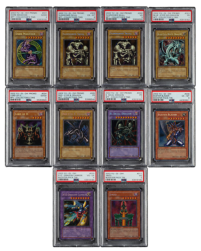2002 to 2003 Yu-Gi-Oh! BPT - Collector's Tin Promo PSA-Graded Collection (10)