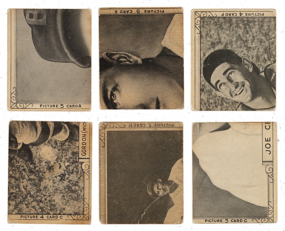 1935 R321 Goudey "4-in-1" Collection (6) Including Jim Bottomley, Mickey Cochrane, and Al Simmons
