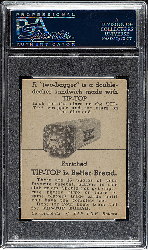 1947 Tip Top Bread Ernie Lombardi PSA VG 3
