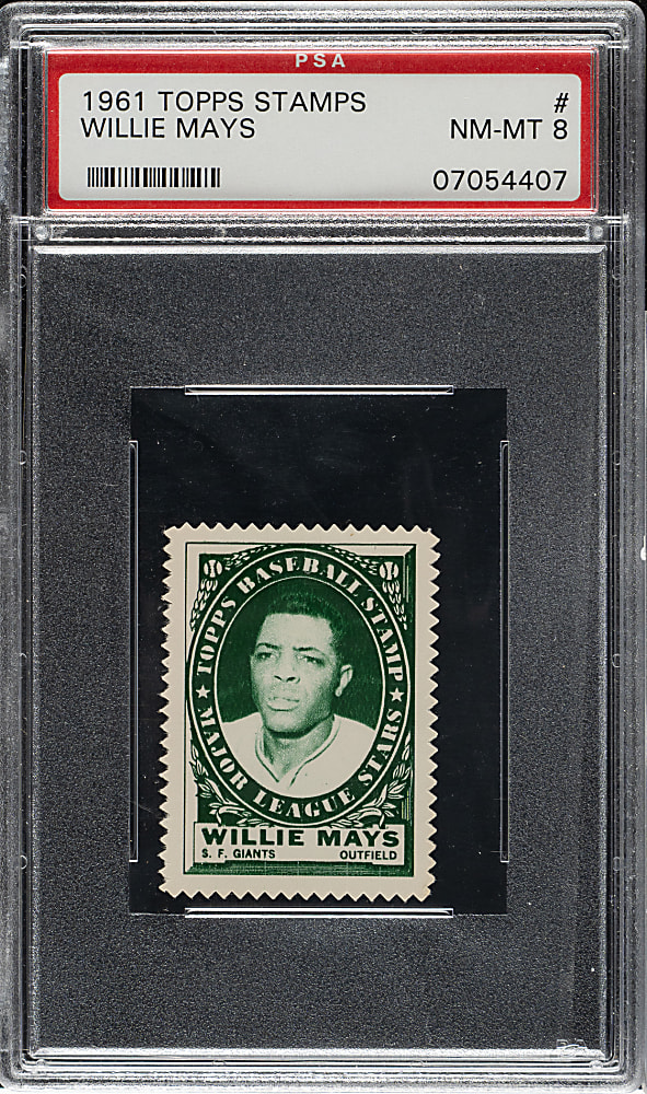1961 Topps Stamps Willie Mays PSA NM-MT 8