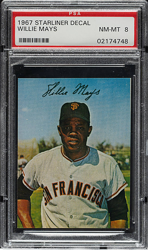 1967 Starliner Decals Willie Mays PSA NM-MT 8