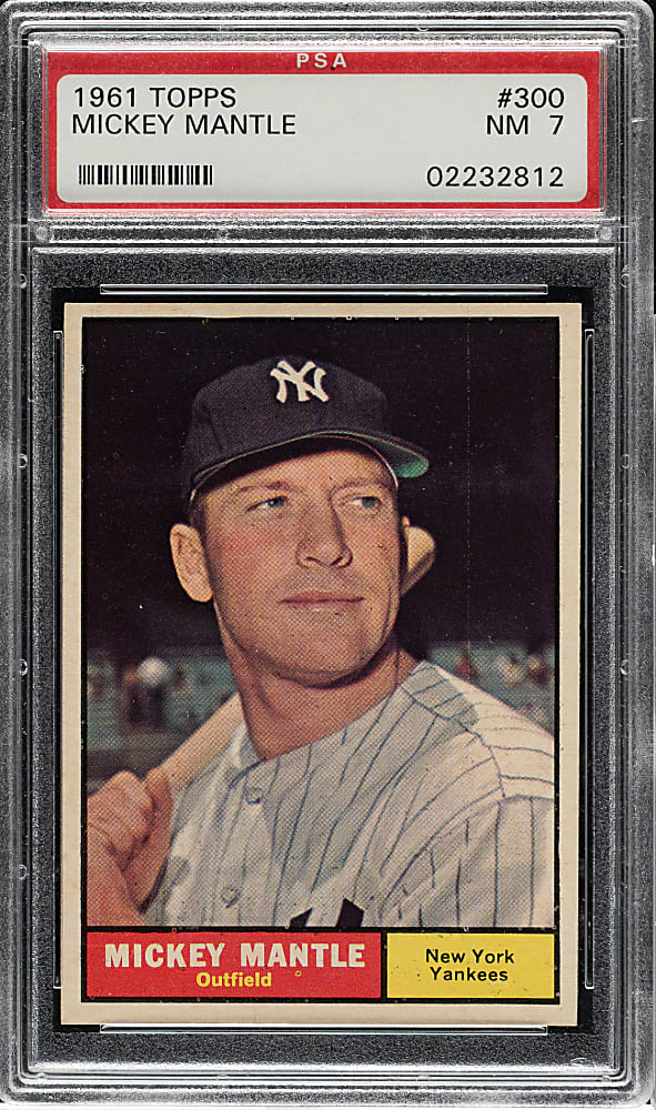 1961 Topps #300 Mickey Mantle PSA NM 7