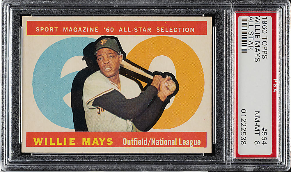 1960 Topps #564 Willie Mays All-Star PSA NM-MT 8