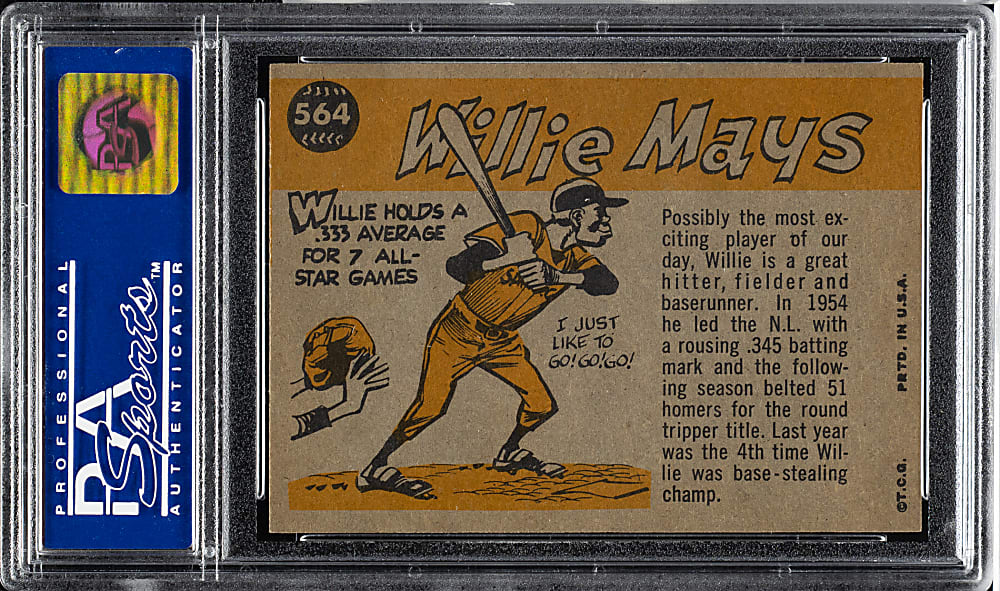 1960 Topps #564 Willie Mays All-Star PSA NM-MT 8