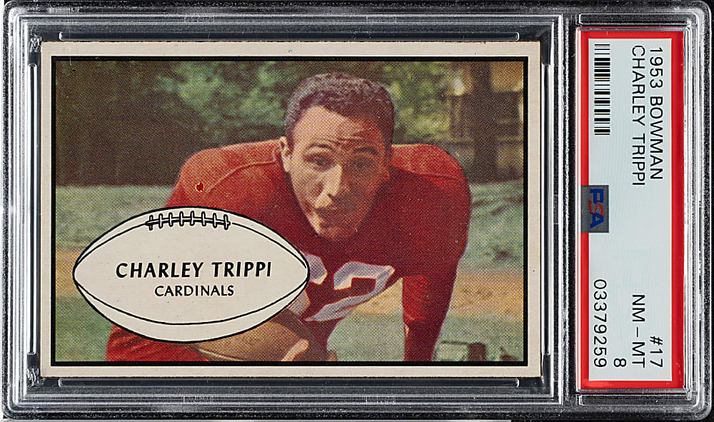 1953 Bowman Football #17 Charley Trippi PSA NM-MT 8