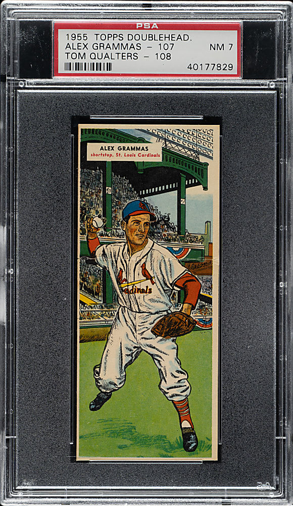 1955 Topps Doubleheaders #107/108 Grammas/Qualters PSA NM 7