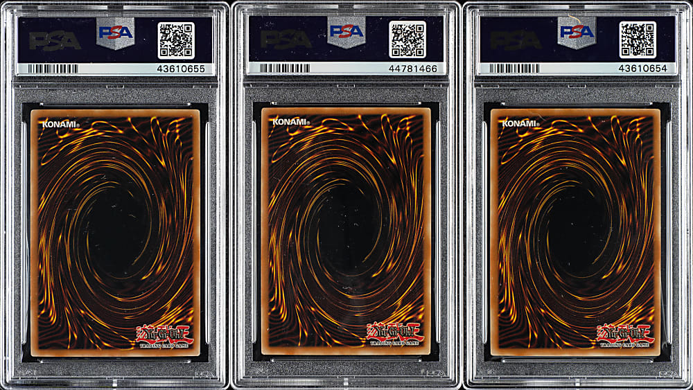 2004 Yu-Gi-Oh! Ancient Sanctuary 1st Edition PSA-Graded Trio