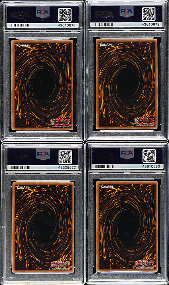 2003 Yu-Gi-Oh! Pharaonic Guardian 1st Edition PSA-Graded Collection (4)
