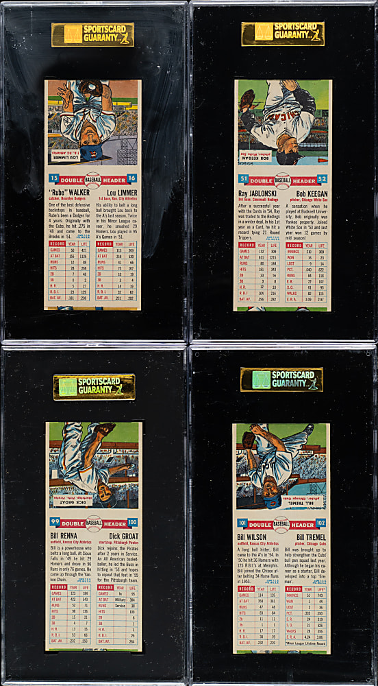 1955 Topps Double Headers SGC-Graded Collection (8)
