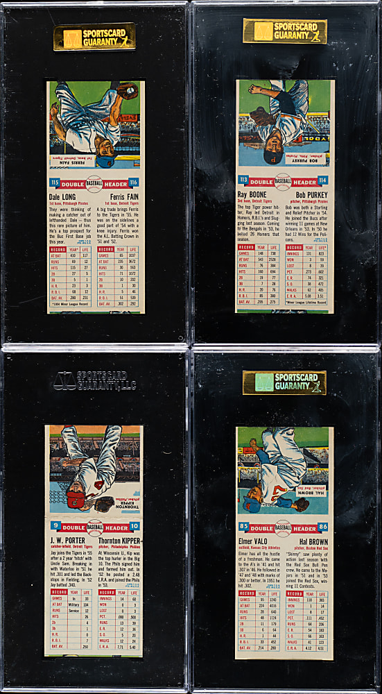 1955 Topps Double Headers SGC-Graded Collection (8)