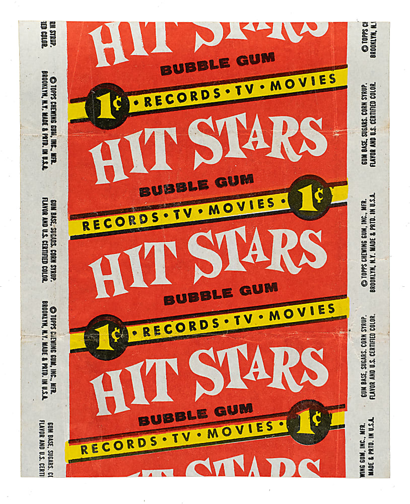 1957 Topps "Hit Stars" Wrapper