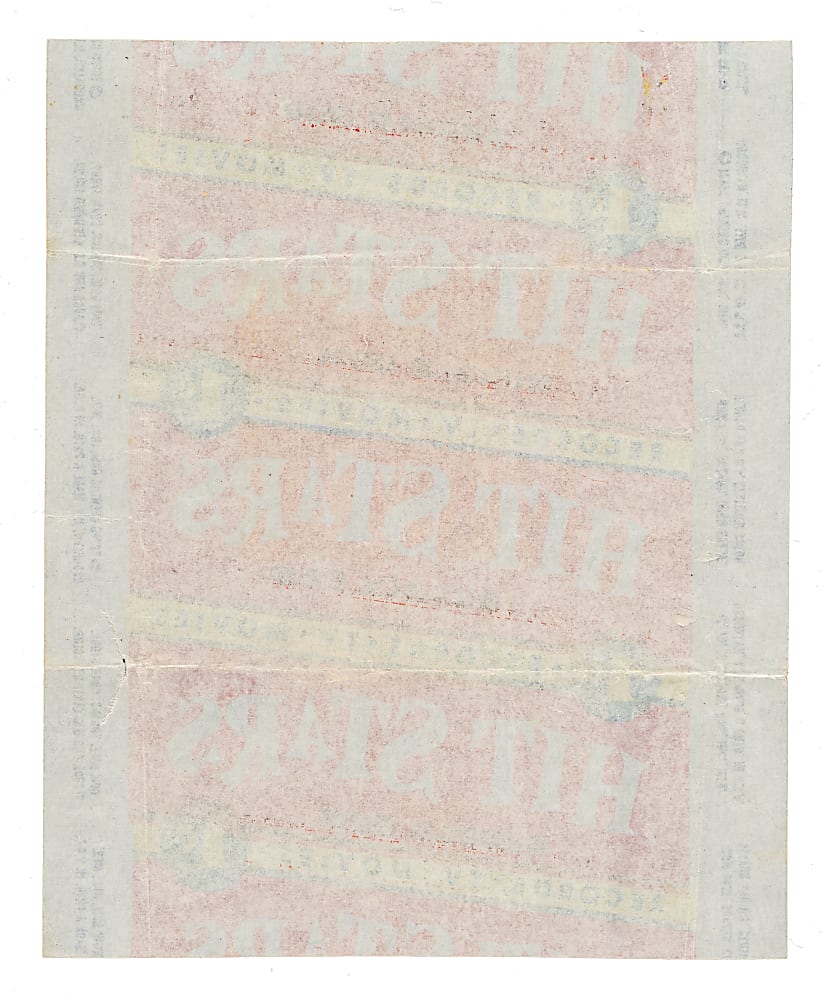 1957 Topps "Hit Stars" Wrapper