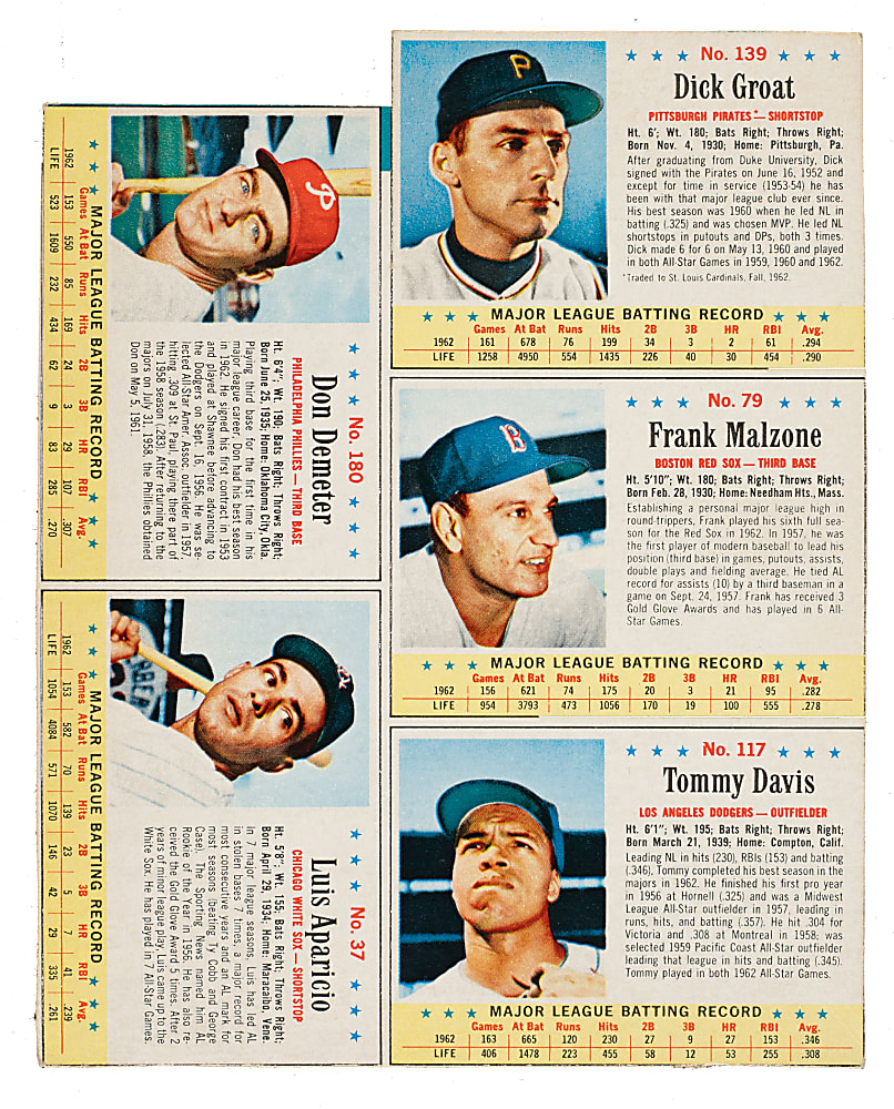 1963 Post Cereal Uncut Panel with Luis Aparicio