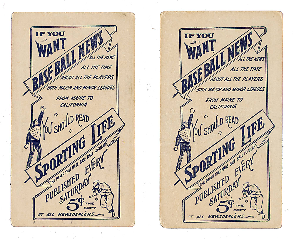 1910-1911 M116 Sporting Life Jake Stahl and Jack Thoney Pair