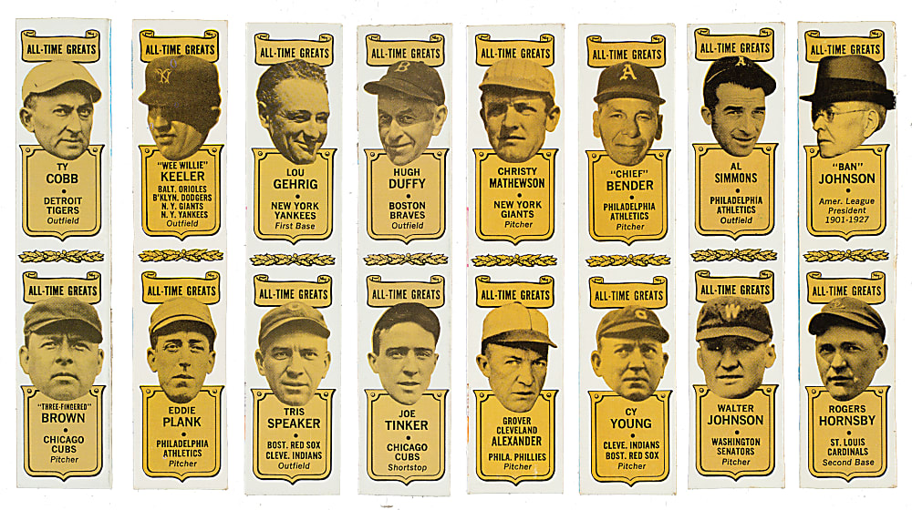 1969-1970 Bazooka "Baseball Extras" Uncut Panel Complete Set (24)