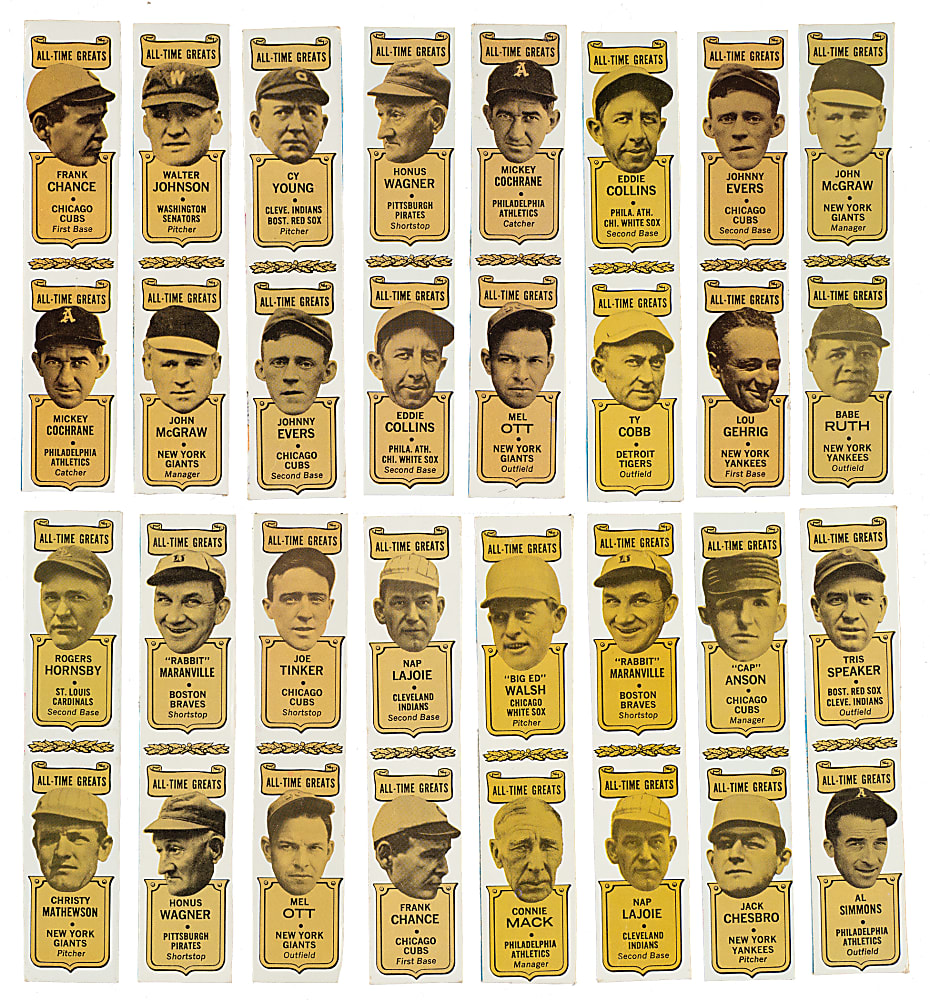 1969-1970 Bazooka "Baseball Extras" Uncut Panel Complete Set (24)
