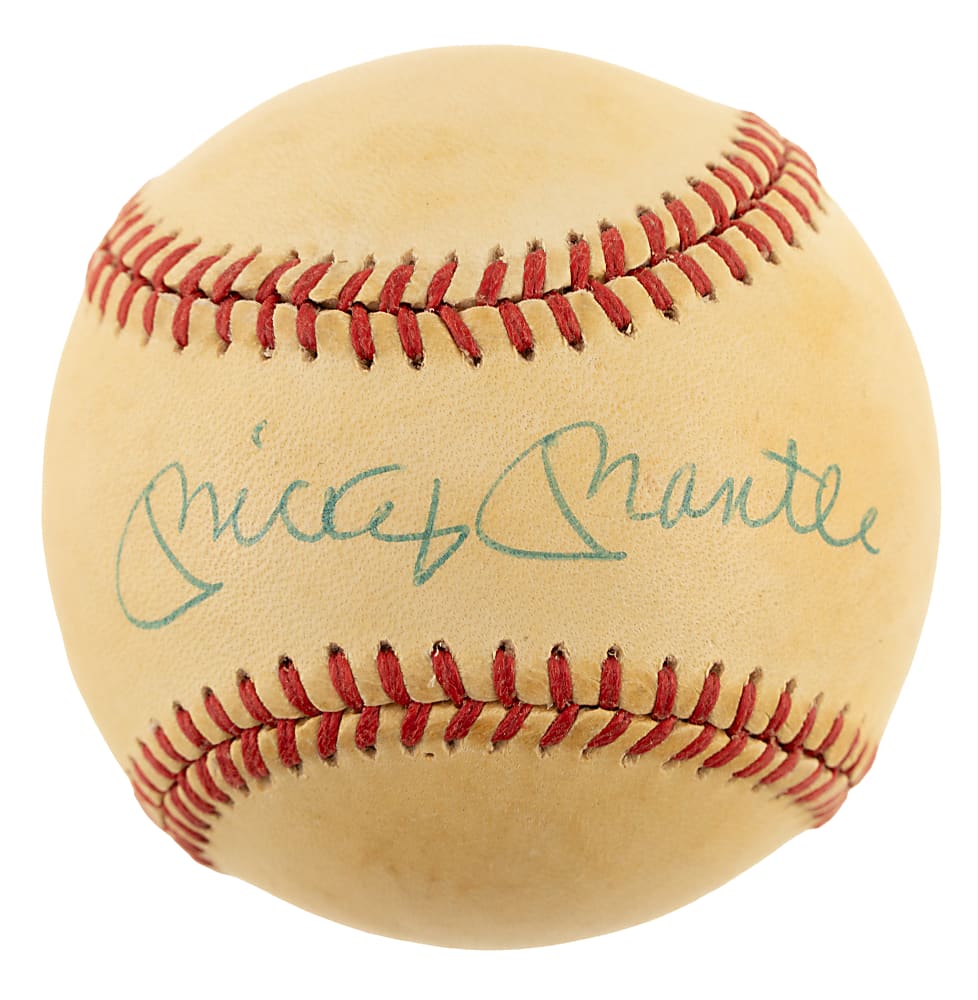 Mickey Mantle Single-Signed Baseball - JSA