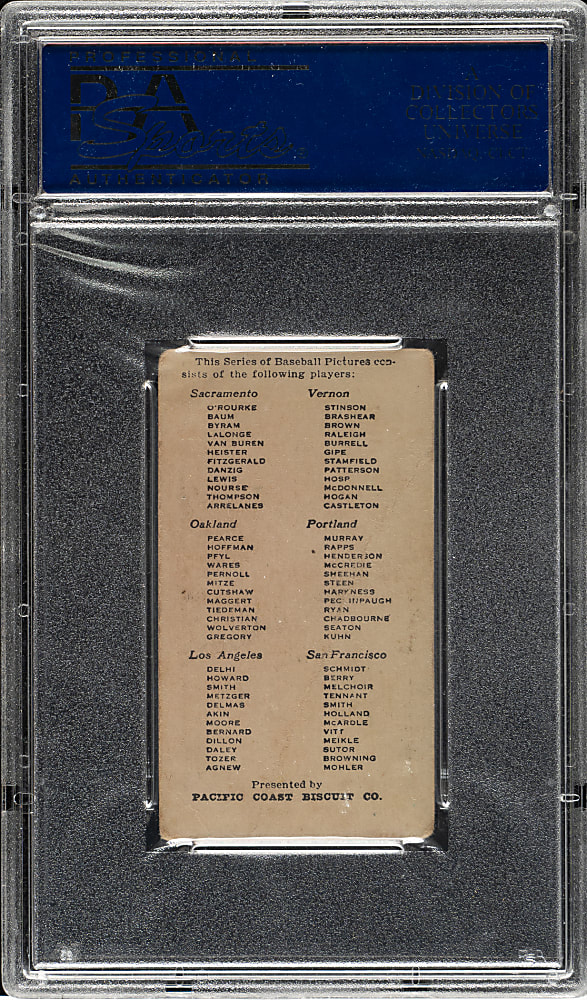 1911 D311 Pacific Coast Biscuit Frank Browning PSA GOOD 2