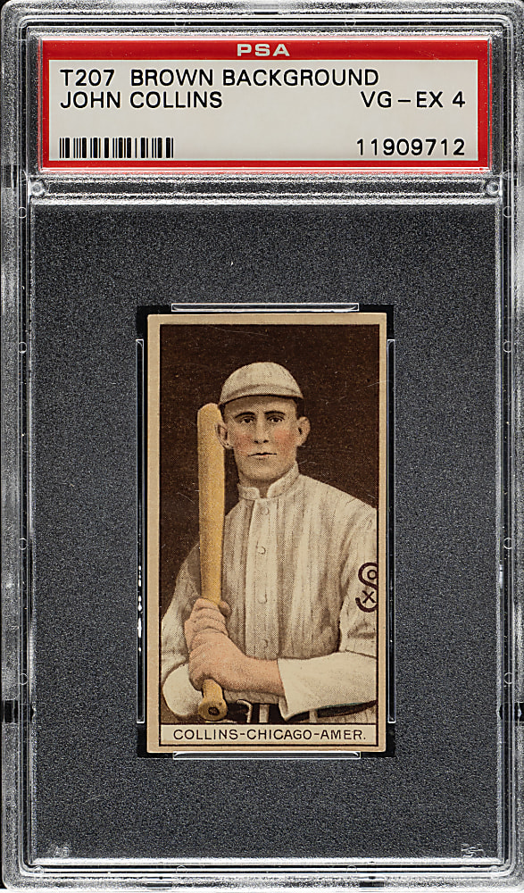 1912 T207 Brown Background John Collins PSA VG-EX 4