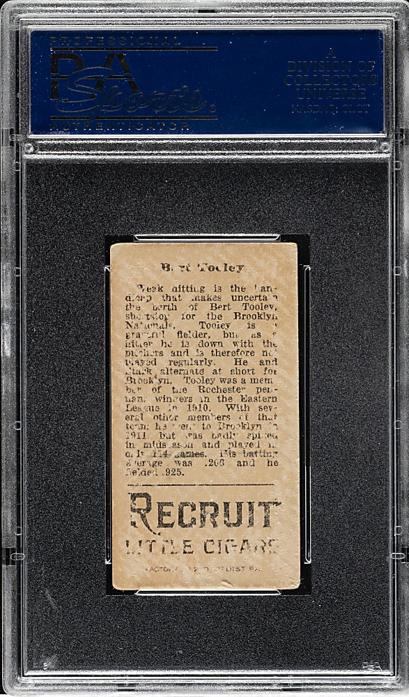 1912 T207 Brown Background Bert Tooley PSA GOOD 2