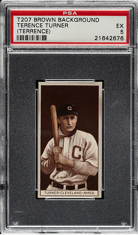 1912 T207 Brown Background Terry Turner PSA EX 5