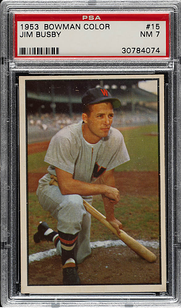 1953 Bowman Color #15 Jim Busby PSA NM 7