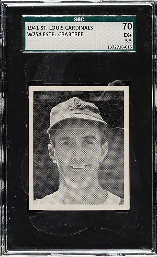 1941 W754 St. Louis Cardinals Team Issue Estel Crabtee SGC EX+ 70