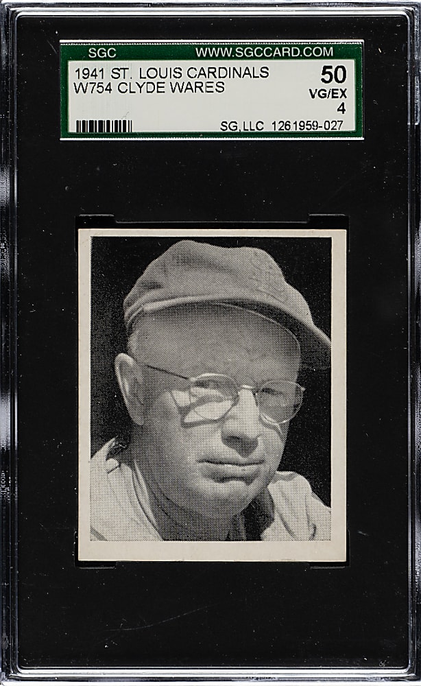 1941 W754 St. Louis Cardinals Team Issue Clyde Wares SGC VG/EX 50