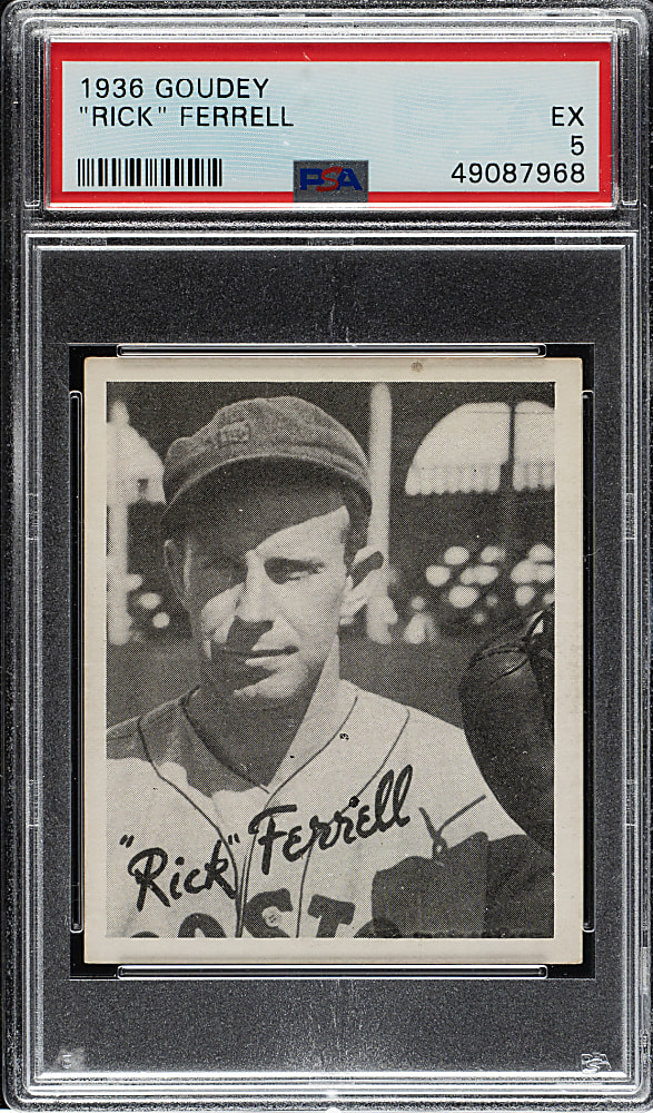 1936 R322 Goudey Rick Ferrell PSA EX 5