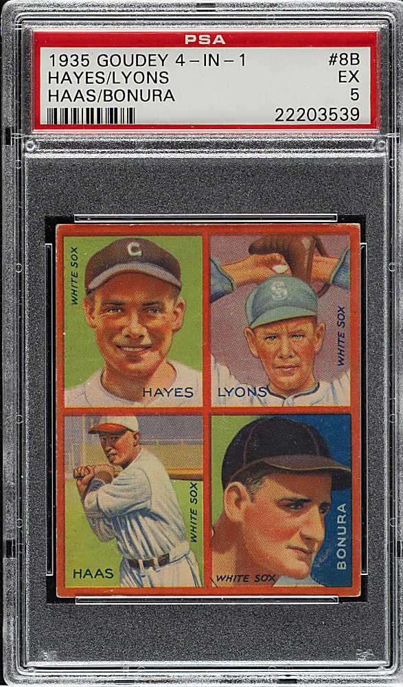 1935 R321 Goudey "4-in-1" with Ted Lyons PSA EX 5