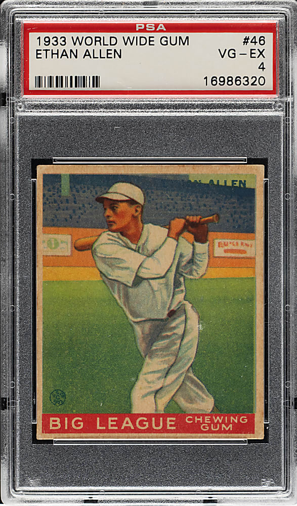 1933 V353 World Wide Gum Canadian Goudey #46 Ethan Allen PSA VG-EX 4