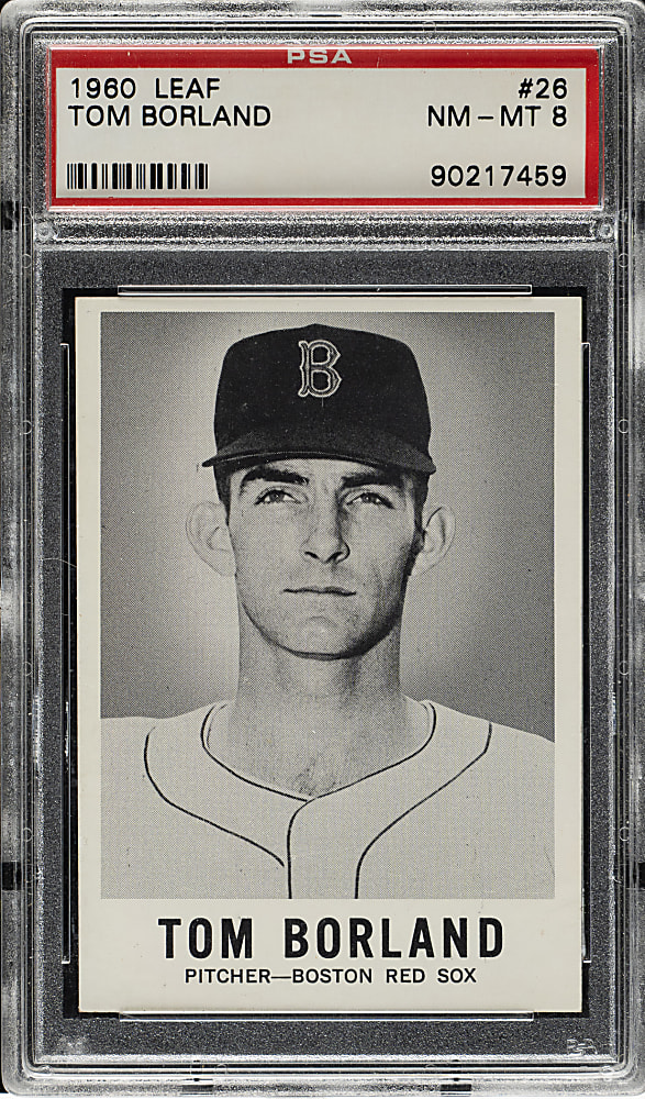 1960 Leaf #26 Tom Borland PSA NM-MT 8
