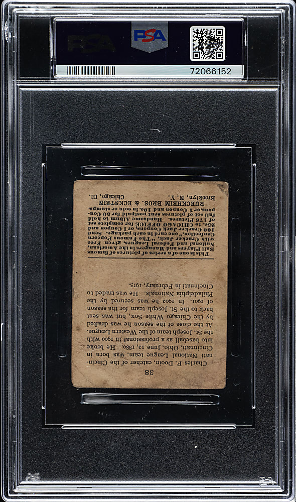 1915 E145 Cracker Jack #38 Red Dooin PSA POOR 1