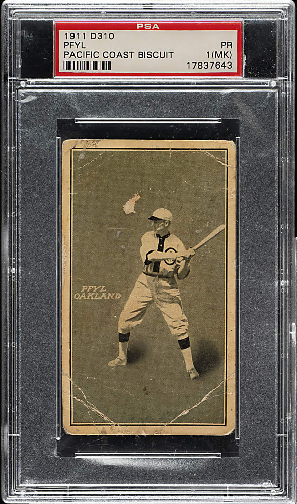 1911 D310 Pacific Coast Biscuit Monte Pfyl PSA POOR 1 (MK)